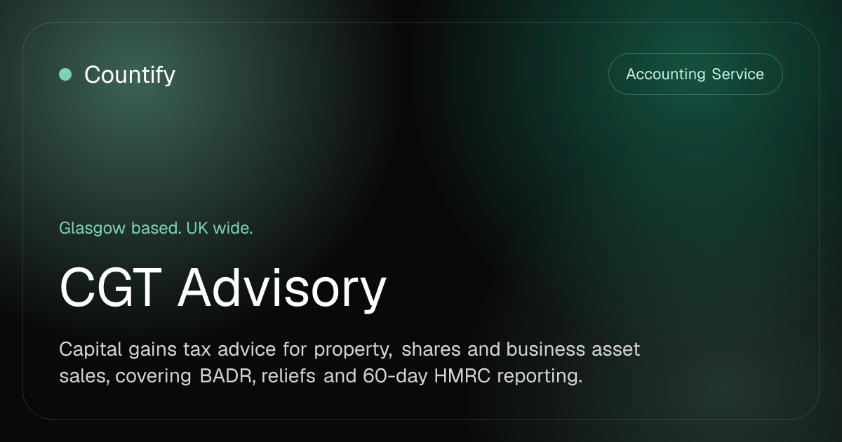 CGT Advice Glasgow | Countify